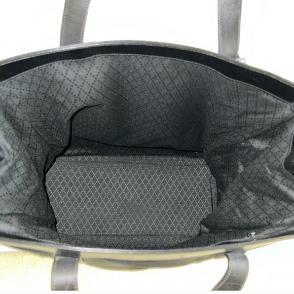 GUCCI Vintage Shoulder Tote Nylon Leather Black VGUC - Picture 8 of 11